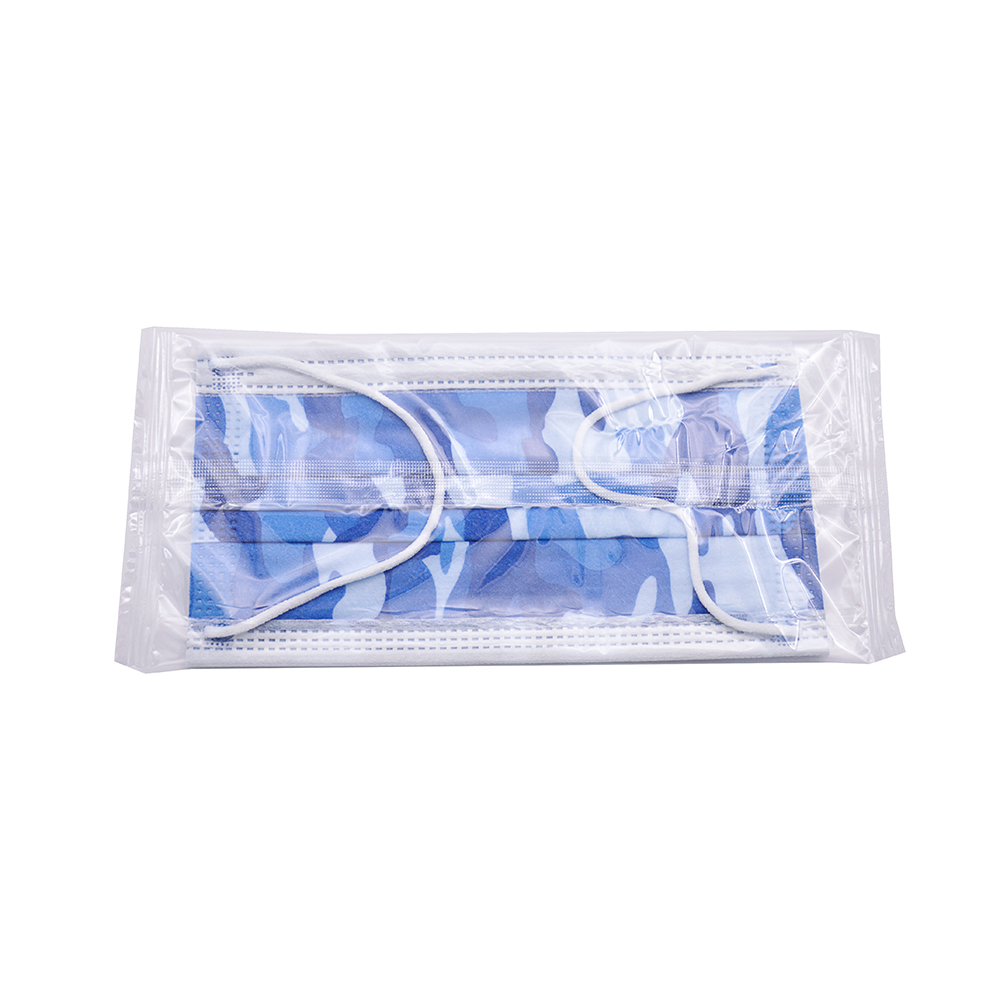 Einweg-Atemschutzgerät Hautartige 3-lagige blaue Gesichtsmaske