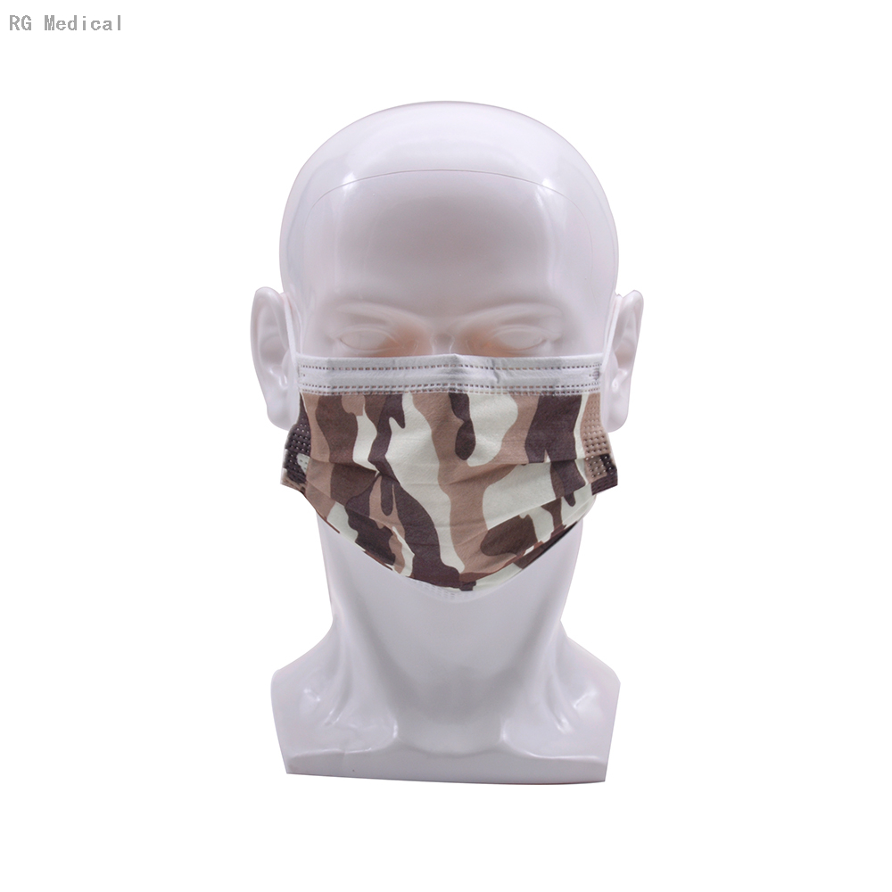 Brown Camouflage Einweg-Gesichtsschutzmaske